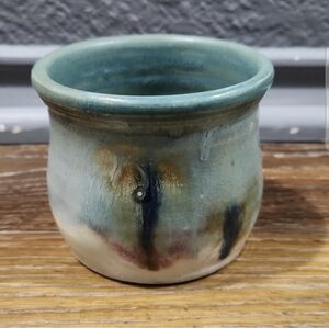 Salado Texas Pottery Cup Light Blue Cream